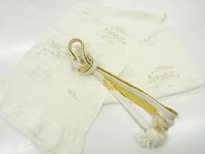 リサイクル　正絹　色紙散らし模様織出し帯揚げ・帯締めセット